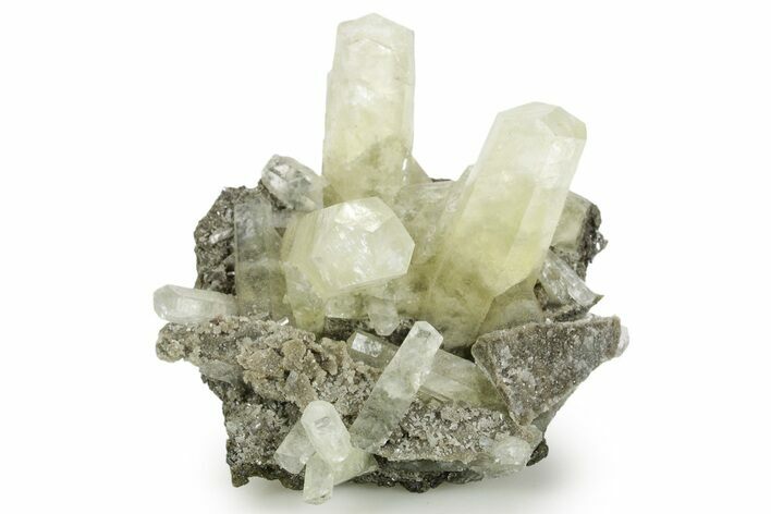 Hexagonal Calcite Crystal Cluster on Dolomite - Missouri #362895